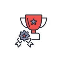 trophy icon. .Editable stroke.linear style sign for use web design,logo.Symbol illustration. vector