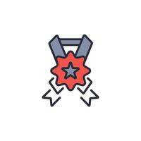 medal icon. .Editable stroke.linear style sign for use web design,logo.Symbol illustration. vector
