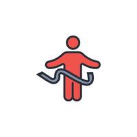 finish line icon. .Editable stroke.linear style sign for use web design,logo.Symbol illustration. vector