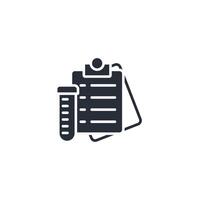 lab report icon. .Editable stroke.linear style sign for use web design,logo.Symbol illustration. vector