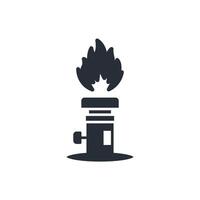 Bunsen burner icon. .Editable stroke.linear style sign for use web design,logo.Symbol illustration. vector