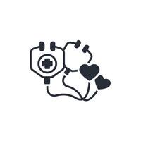 Doctor care icon. .Editable stroke.linear style sign for use web design,logo.Symbol illustration. vector