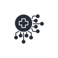 Ai Healthcare icon. .Editable stroke.linear style sign for use web design,logo.Symbol illustration. vector
