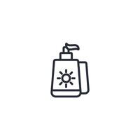 sunscreen icon. .Editable stroke.linear style sign for use web design,logo.Symbol illustration. vector