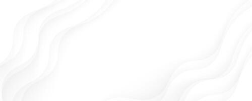 Smooth Abstract White Wave Design vector