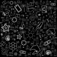 Abstract icon summer background vector