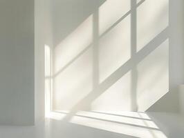 An original background image for design or product presentation, with a play of light and shadow, in light gray tones photo