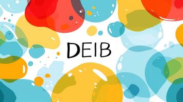 Diversity, equity and inclusion concept. DEIB. Colorful Abstract Background With DEIB Text photo