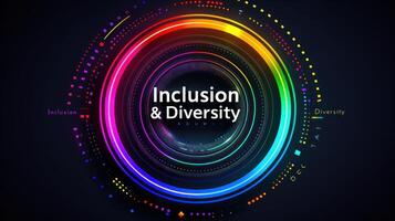 Diversity, equity and inclusion concept. DEIB. Colorful Abstract Illustration of Inclusion and Diversity photo
