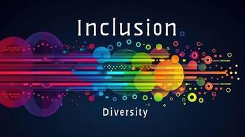 Diversity, equity and inclusion concept. DEIB. Abstract Design Illustrating Inclusion And Diversity photo