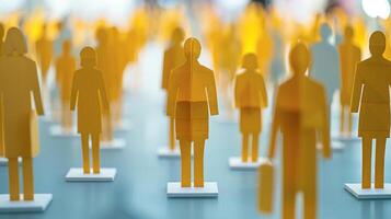 Diversity, equity and inclusion concept. DEIB. Paper People in a Row photo