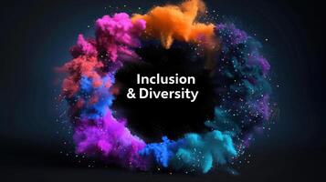 Diversity, equity and inclusion concept. DEIB. Colorful Explosion Representing Inclusion and Diversity photo