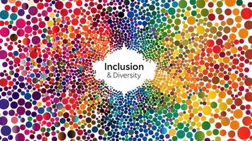 Diversity, equity and inclusion concept. DEIB. Colorful Circles Representing Inclusion and Diversity photo