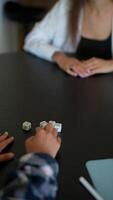 Friends enjoying a board game session with strategy, teamwork, discussion, and excitement video