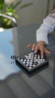 Kids playing chess outside, a fun and educational game for mental development and teamwork video