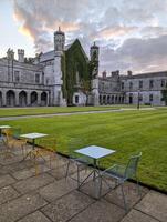 The University of Galway, quadrangle at sunset in Ireland, amazing architecture and landmark, medieval building photo