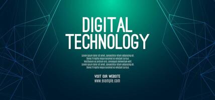 Digital technology speed connect blue green background, cyber nano information, abstract communication, innovation future tech data, internet network connection, Ai big data, line dot illustration vector