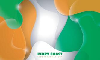 Abstract gradient background that shines with a combination of orange, green and white for ivory coast independence day template design vector