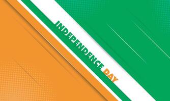 Geometric background in green white orange design with simple shadow and gradient effect for ivory coast independence day design vector