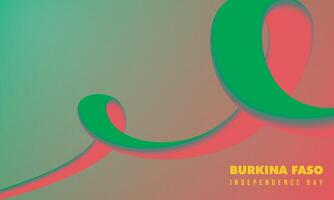 Background design with dark green on the left and calm red on the right. waving bold line in green and red. good for burkina faso independence day vector