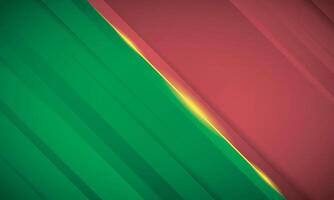 Red green abstract background in gradient design with yellow light for burkina faso independence day background template vector