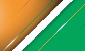 Simple geometric background of orange white and green design with simple shining line for ivory coast independence day design template vector