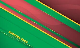 Geometric abstract background of red and green with little yellow light design for burkina faso independence day design template vector