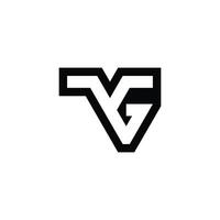 Alphabet Initials logo GY, YG, G and Y vector