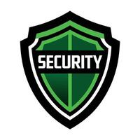 security logo with shield concept art illustration vector