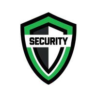 security logo with shield concept art illustration vector