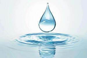 A falling drop of water photo