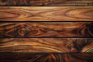 Closeup of rustic wooden planks with rich grain texture photo