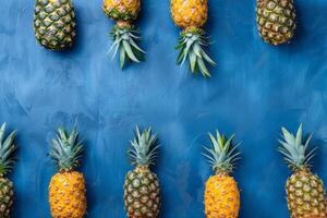 Top view, pineapples photo