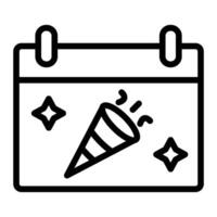 New year Line Icon Design vector