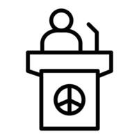 Podium Line Icon Design vector