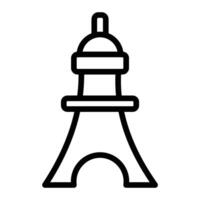 Eiffel Line Icon Design vector