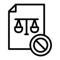Unfair Line Icon Design vector