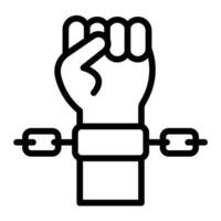 Slave Line Icon Design vector