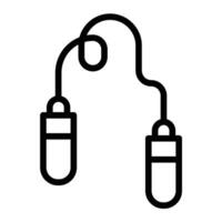 Skipping Rope Line Icon Design vector