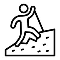 Hiking Line Icon Design vector