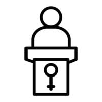 Politician Line Icon Design vector