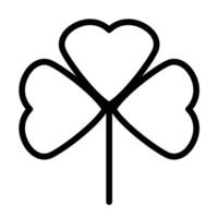 clover Line Icon Design vector
