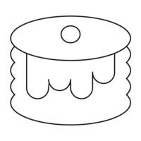 Pancake Line Icon Design vector
