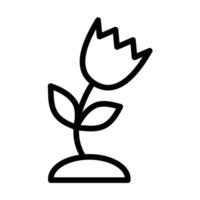 tulip Line Icon Design vector