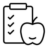 To Do List Line Icon Design vector