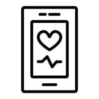 Daily Health App Line Icon Design vector