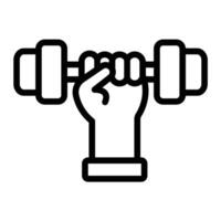Hand Grip Line Icon Design vector