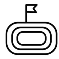 Running Track Line Icon Design vector