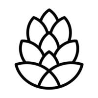 pine cone Line Icon Design vector