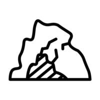 cave Line Icon Design vector